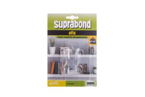 Porta estantes autoadhesivos Afix transparentes - 4 unidades