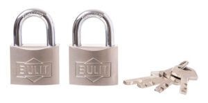 Candado reforzado de acero niquelado - 40 mm - 2 unidades