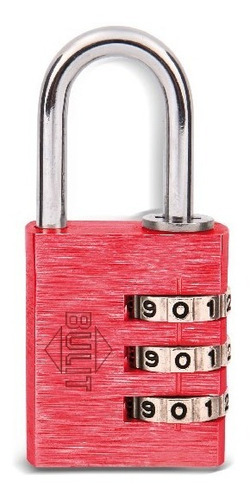 Candado de aleación de aluminio rojo - 3 combinaciones - 30 mm