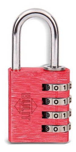 Candado de aleación de aluminio rojo - 3 combinaciones - 40 mm