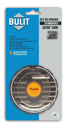 Set de puntas y adaptador serie 1000 - 29 piezas