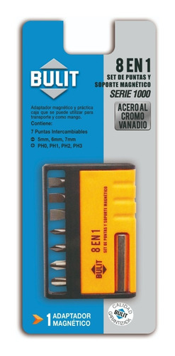 Set de piezas puntas y adaptador serie 1000 - 8 piezas