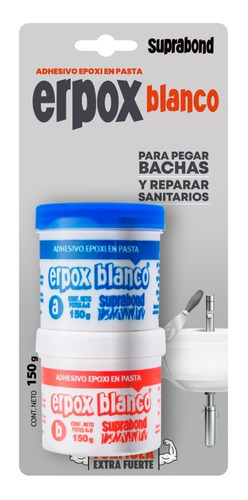 Erpox blanco - epoxi en pasta - pote 150 gr