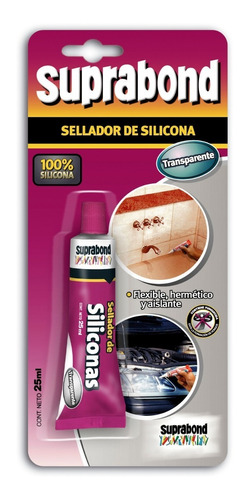 Sellador de silicona Glufix  - transparente 25 ml