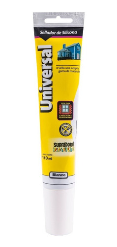 Sellador de silicona universal - blanco 110 ml (Pomo)