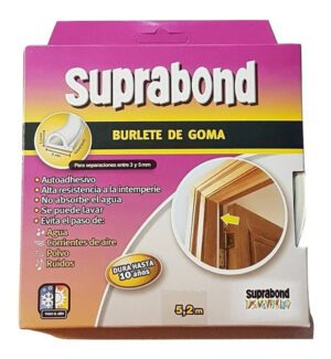 Burlete de goma - autoadhesivo - blanco - perfil P 5,2cm